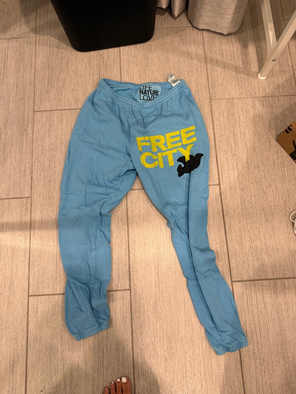 Blue 'FREE CITY' Sweatpants
